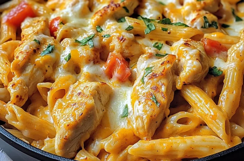 Bold & Zesty Buffalo Ranch Chicken Pasta Skillet