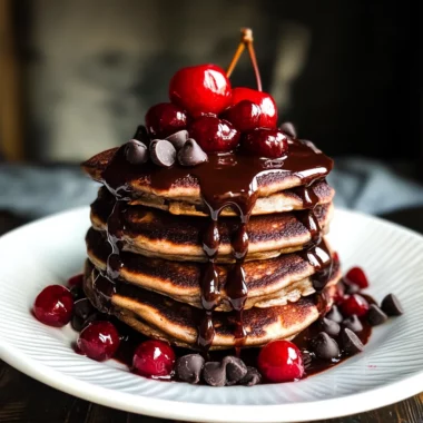 Chocolate Cherry Pancakes