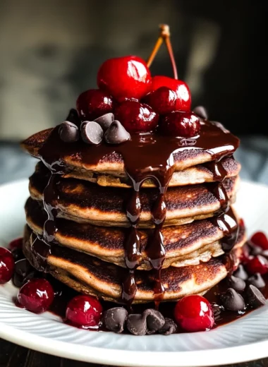 Chocolate Cherry Pancakes