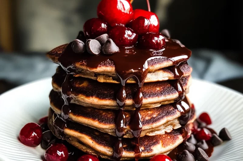 Chocolate Cherry Pancakes