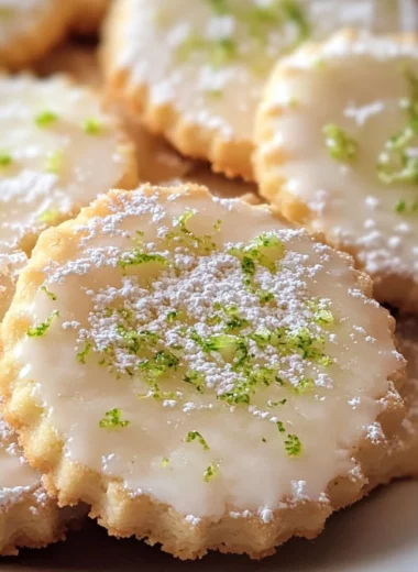 Coconut Lime Shortbread Cookies