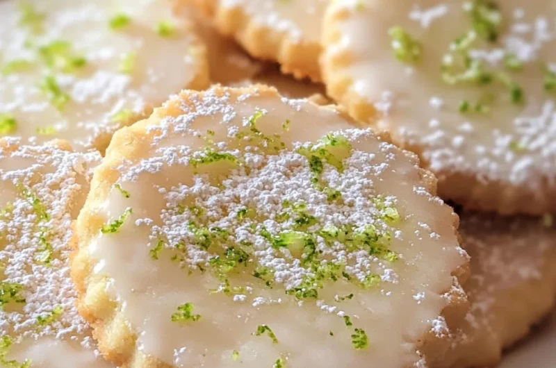 Coconut Lime Shortbread Cookies