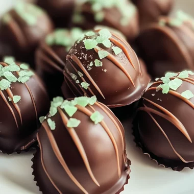 Creamy Andes Mint Chocolate Truffles