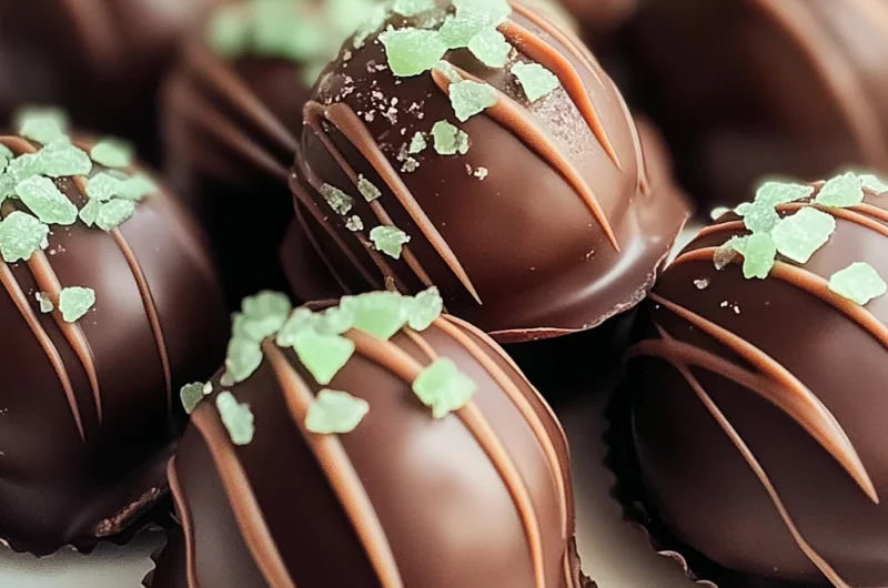 Creamy Andes Mint Chocolate Truffles