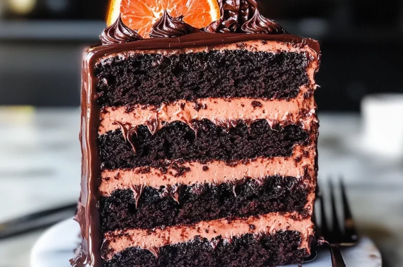 Dark Chocolate Blood Orange Cake Recipe