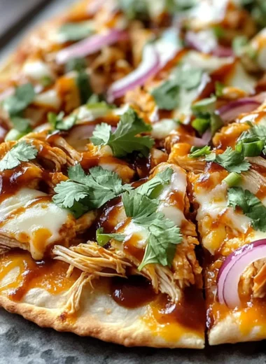 Easy BBQ Chicken Flatbread Recipe