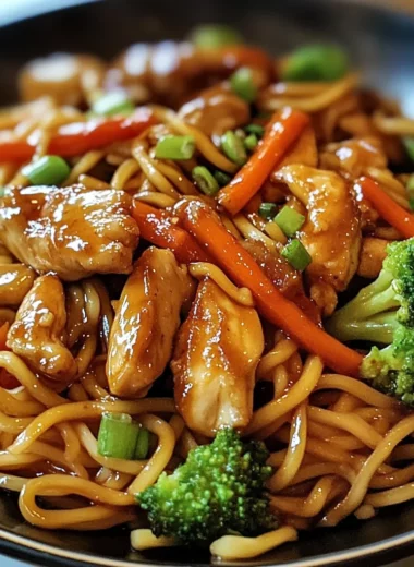 Garlic Chicken Lo Mein