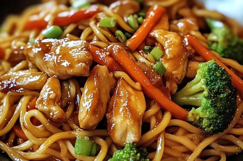 Garlic Chicken Lo Mein