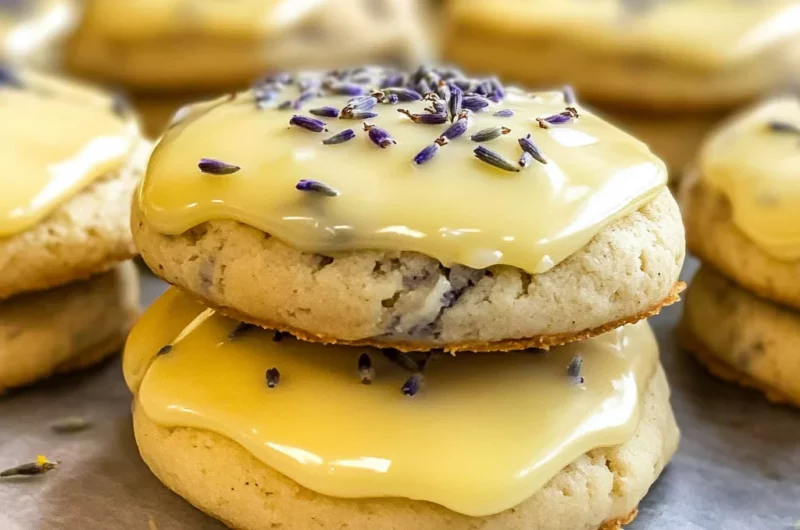 Glazed Lemon Lavender Cookies