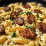 One-Pan White Cheddar Ranch Sausage Magic Pasta
