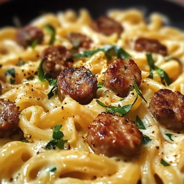 One-Pan White Cheddar Ranch Sausage Magic Pasta