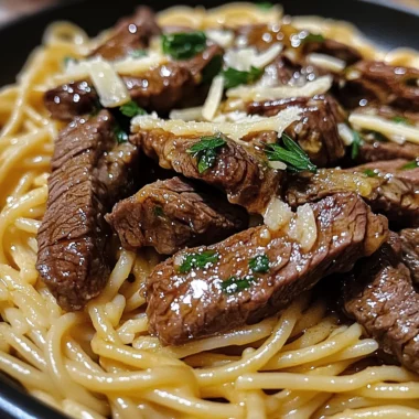 One-Pot Honey Garlic Parmesan Steak Pasta