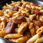 One-Pot Maple Honey BBQ Chicken & Sausage Pasta