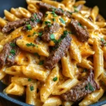 One-Skillet Creamy BBQ Ranch Steak Pasta