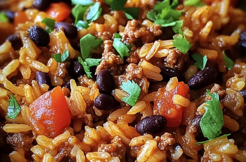 One-Skillet Smoky Honey Chili Beef Rice