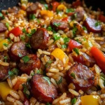 One Pan Smoky Honey BBQ Sausage Rice