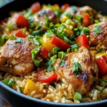 One Pot Cajun Garlic Butter Chicken Rice
