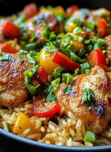 One Pot Cajun Garlic Butter Chicken Rice