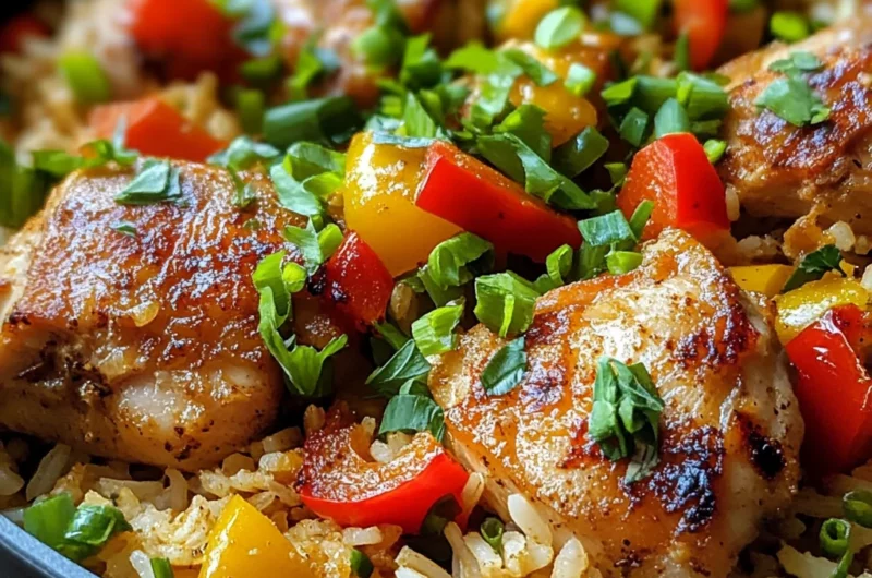 One Pot Cajun Garlic Butter Chicken Rice