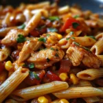One Pot Sweet Chili BBQ Chicken Pasta