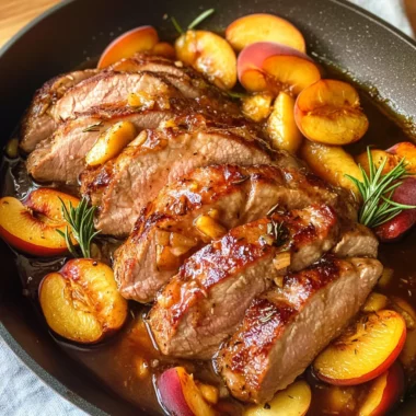 Peach Glazed Pork Tenderloin