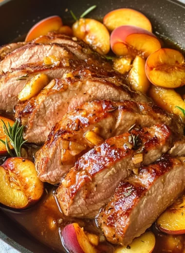 Peach Glazed Pork Tenderloin