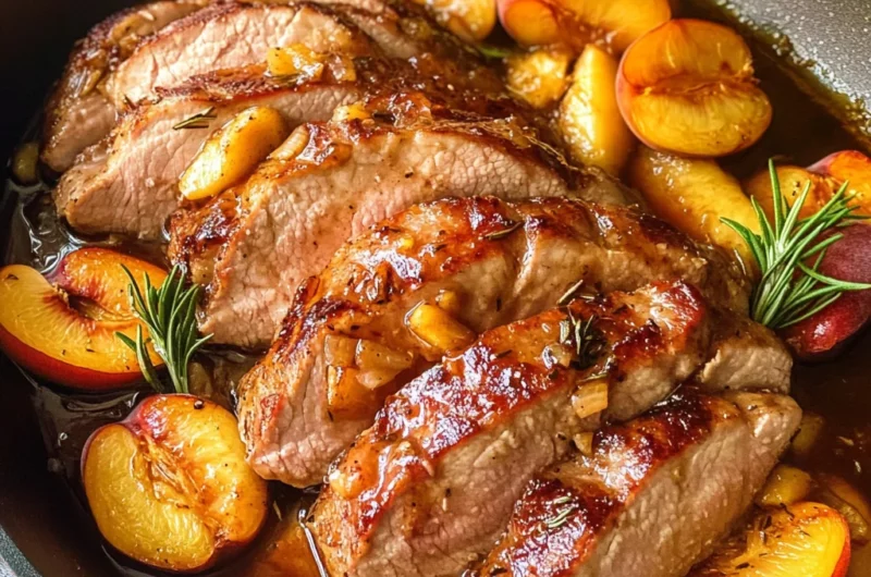 Peach Glazed Pork Tenderloin