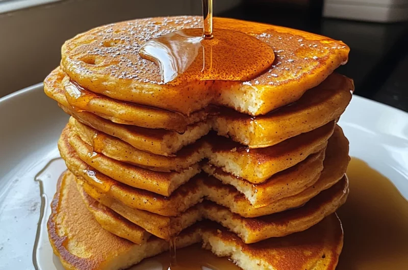 Pumpkin Cottage Cheese Pancakes