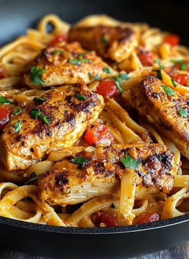 Spicy Cajun Chicken and Linguine in One-Pan Wonder