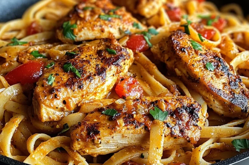 Spicy Cajun Chicken and Linguine in One-Pan Wonder