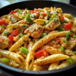Spicy Cajun Pepper Jack Chicken Pasta Skillet