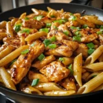 Sticky Honey Garlic Chicken Penne Skillet (Easy 30-Minute Dinner)