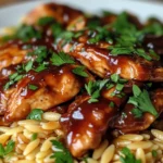 Sticky Sweet Honey BBQ Chicken Orzo