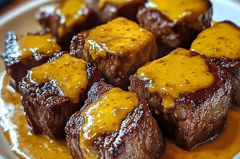 Texas Roadhouse-Inspired Cheesy Butter Steak Bites