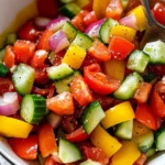 Tomato Cucumber Bell Pepper Salad